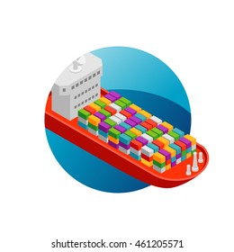 Container ship icon