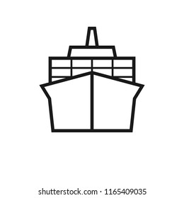 Icono de envío de contenedor. Imagen de cliente aislada en fondo blanco