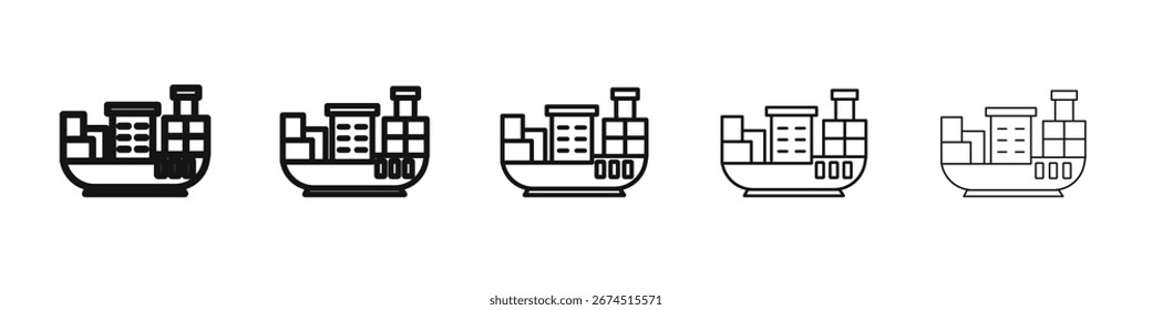 Container ship icon design, logo, app, UI. Vector illustration, EPS