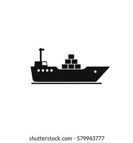 Container Ship Icon Logistics Transportation Vector Stock Vector ...