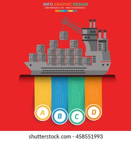 Industry Factory Info Graphic On Red Stock Vector (Royalty Free ...