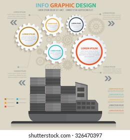 Container ship,Cargo,industry design,info graphic concept,vector