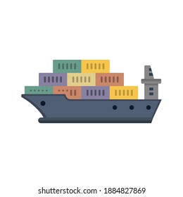 container shipping icon of color style vector illustration design