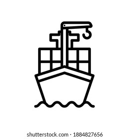 container shipping line icon vector illustration design