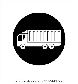 Container Shipping Truck Icon Vector Art Illustration