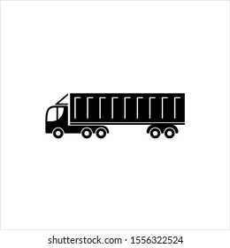 Container Shipping Truck Icon Vector Art Illustration