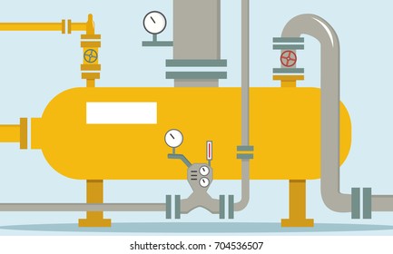 Container for storage of goods. Vector illustration, flat style.