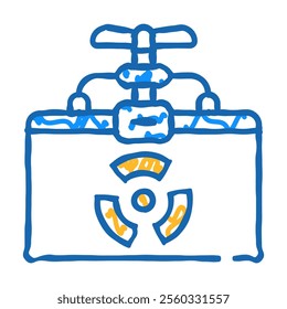 container for storing biomaterials doodle icon sketch vector. container for storing biomaterials sign. isolated symbol illustration