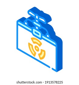 contenedor para el almacenamiento de biomateriales vectorial de íconos isométricos. signo de contenedor para almacenar biomateriales. ilustración de símbolo aislado