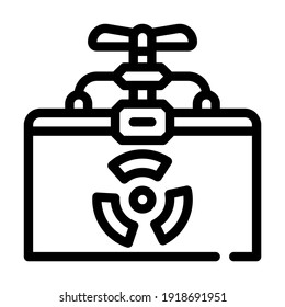 contenedor para almacenar el vector de icono de línea de biomateriales. signo de contenedor para almacenar biomateriales. símbolo de contorno aislado ilustración negra