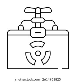 container for storing biomaterials line icon vector. container for storing biomaterials sign. isolated contour symbol black illustration