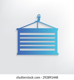 Container symbol design,clean vector