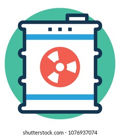 
A container with a symbol used to represent biohazard chemical
