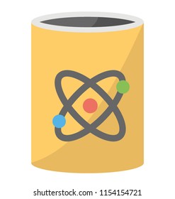 
A container with a symbol used to represent biohazard chemical
