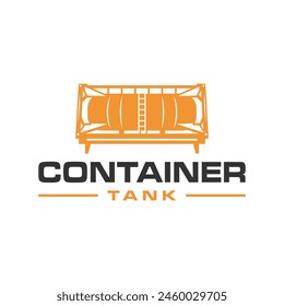 container tank illustration logo design
