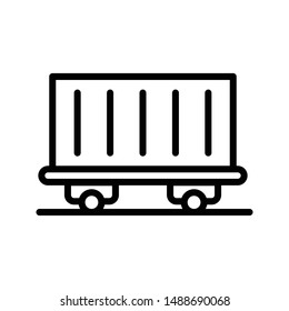 container thin line vector icon
