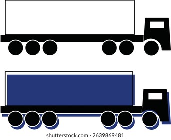 Container trailer icon editable stroke 