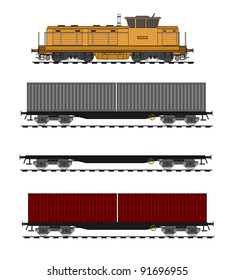 Container train vector