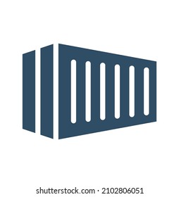 Container transportation editable glyph vector icon