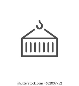 Container transportation line icon