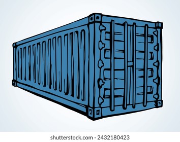 Container für den Transport. Vektorzeichnung