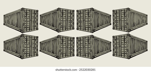 Transportbehälter. Vektorgrafik