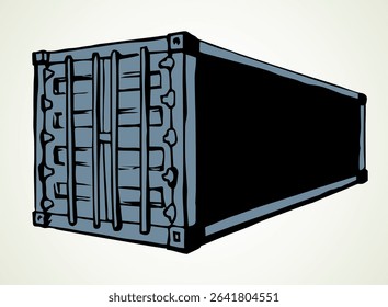Container for transportation. Vector drawing