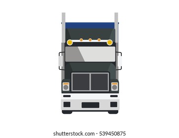 container truck front view simple illustration