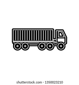 Container Truck icon. Element of logistics for mobile concept and web apps icon. Glyph, flat icon for website design and development, app development