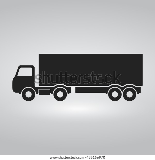 Container Truck Icon Long Vehicle Icon Stock Vector Royalty Free