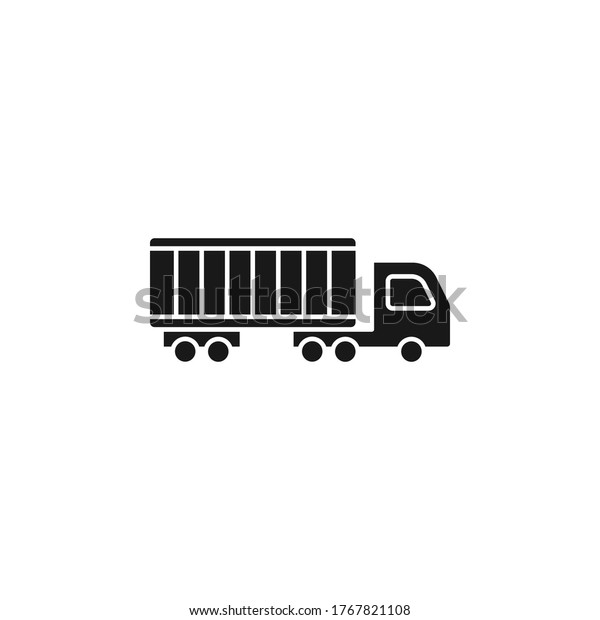 Container truck icon\
vector illustration