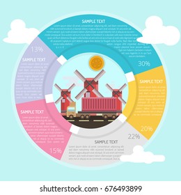 Container Truck Infographic