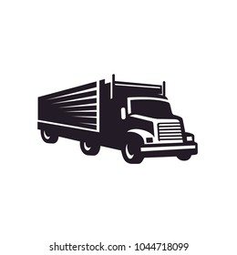 Container Truck Silhouette Transport Moving Cargo Stock Vector (Royalty ...