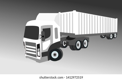 Container truck trailer cargo, logo or trailer symbol