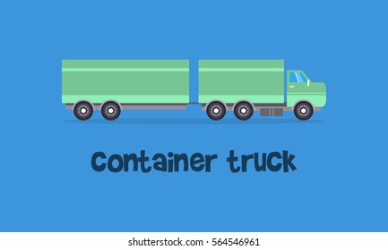 Container truck of vector art collection stock