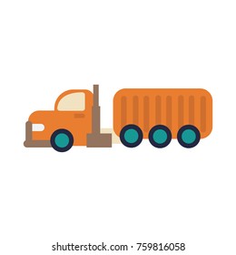 container trucks icon flat color