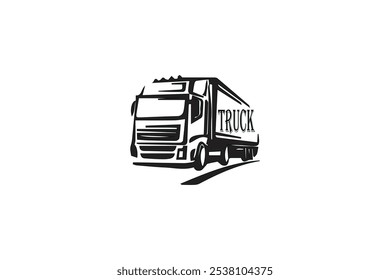 Container trucks, various kinds and sizes vector illustration