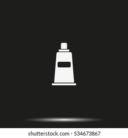 Container, tube, toothpaste, cream icon.