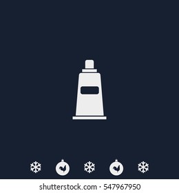 Container, tube, toothpaste, cream icon.