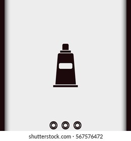 Container, tube, toothpaste, cream icon.