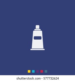 Container, tube, toothpaste, cream icon.