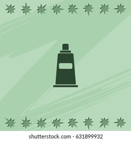 Container, tube, toothpaste, cream icon.