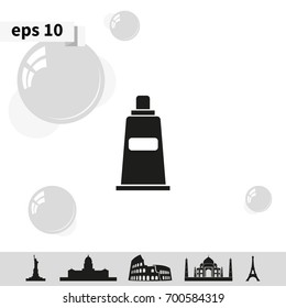 Container, tube, toothpaste, cream icon.