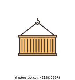 Container vector Delivery concept colored icon or symbol  