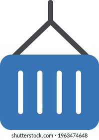 icono de color de glifo vector contenedor