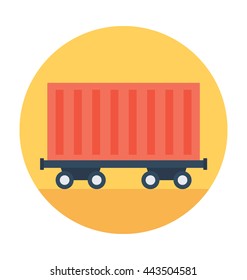 Cargo Freight Train Icon Minimal Color Stock Vector (Royalty Free ...