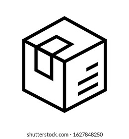 Container vector icon. Delivery illustration sign.  Packaging symbol.