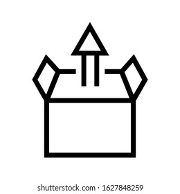 Container vector icon. Delivery illustration sign.  Packaging symbol.