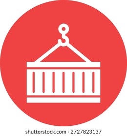 Illustration zum Entwurf eines Vektorsymbol für Container