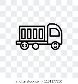 Container vector icon isolated on transparent background, Container logo concept